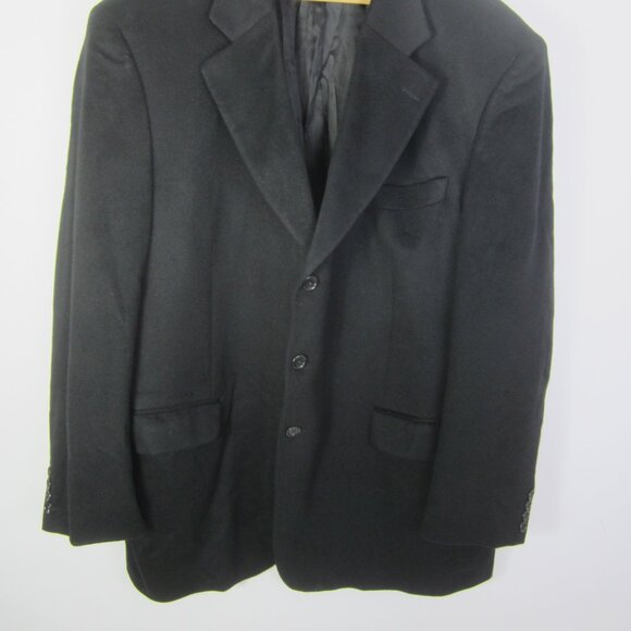Jack Victor Sport Coat Mens 48L Black Loro Piana Italy 100% Cashmere Blazer - Picture 11 of 15